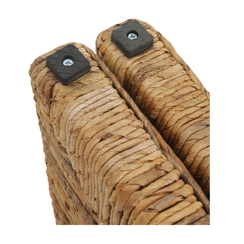 NPD Furniture Kanza Abaca Rectangular Nesting Side Table Set of2 in Natural