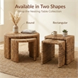 NPD Furniture Kanza Abaca Rectangular Nesting Side Table Set of2 in Natural