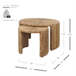 NPD Furniture Kanza Abaca Round Nesting Coffee Table Set of 2 in Natural