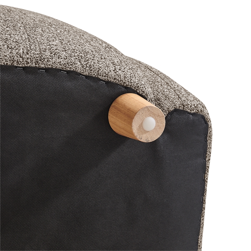 New Pacific Direct Tiffani Chenille Accent Arm Chair in Nexa Brown