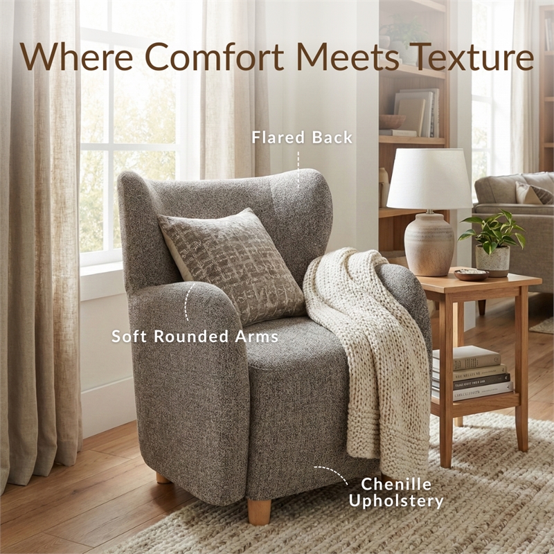 New Pacific Direct Tiffani Chenille Accent Arm Chair in Nexa Green