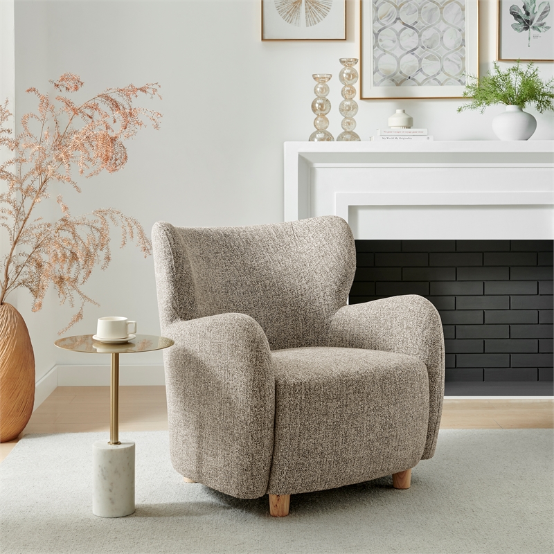 New Pacific Direct Tiffani Chenille Accent Arm Chair in Nexa Green
