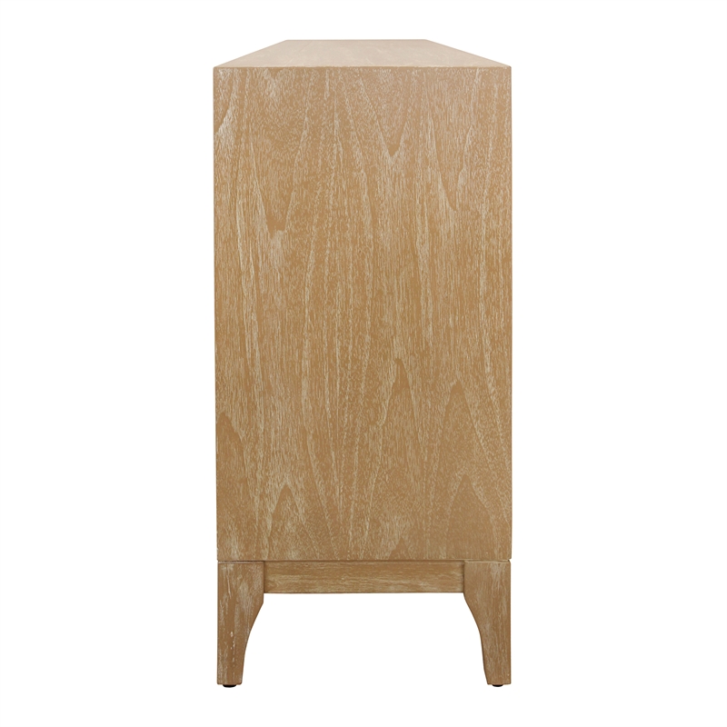 NPD Furniture Chantilly 4-Door Wood Buffet in Brushed Sand