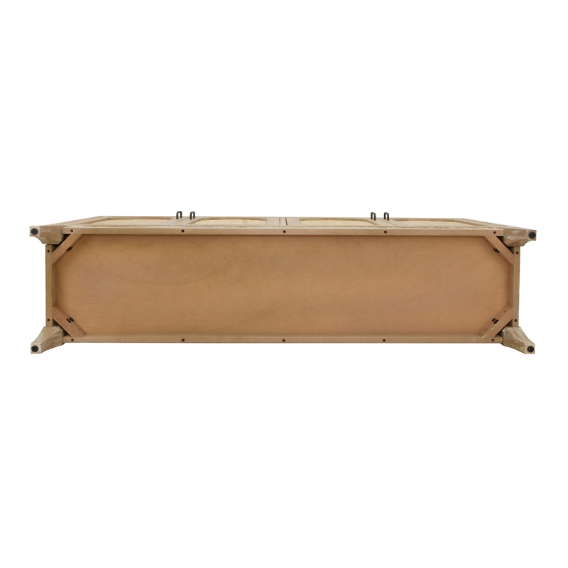 NPD Furniture Chantilly 4-Door Wood Buffet in Brushed Sand