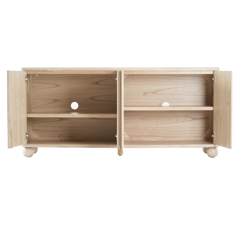 NPD Furniture Harlyn 4-Door Wood Buffet in Weathered Sand