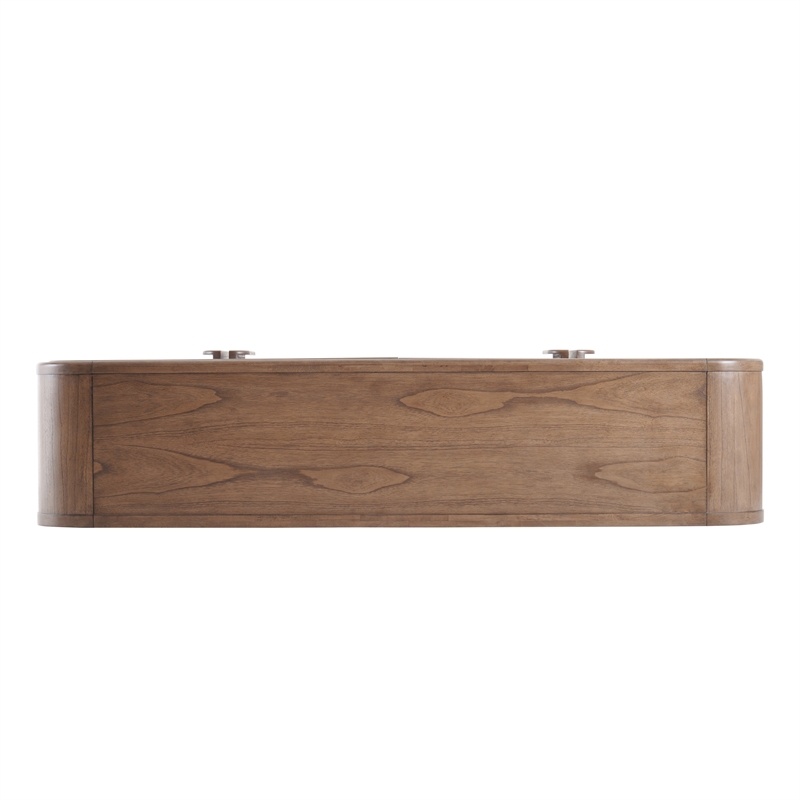 NPD Furniture Serenia 4-Door Wood Buffet in Walnut