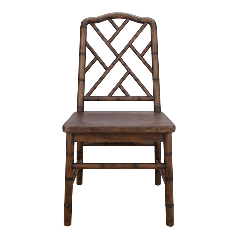 NPD Furniture Islena Dining Side Chair in Walnut - Set of 2