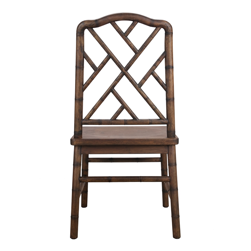 NPD Furniture Islena Dining Side Chair in Walnut - Set of 2