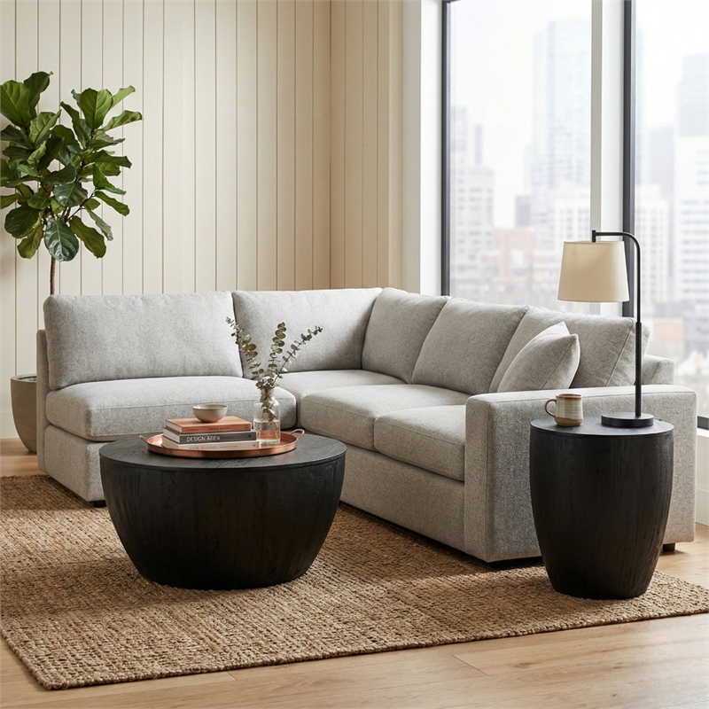 NPD Furniture Sloane Wood Accent Table in Black
