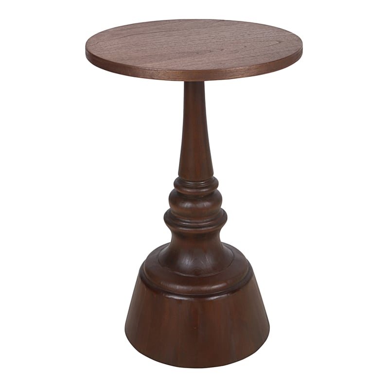 NPD Furniture Lumi Wood Accent Table in Walnut