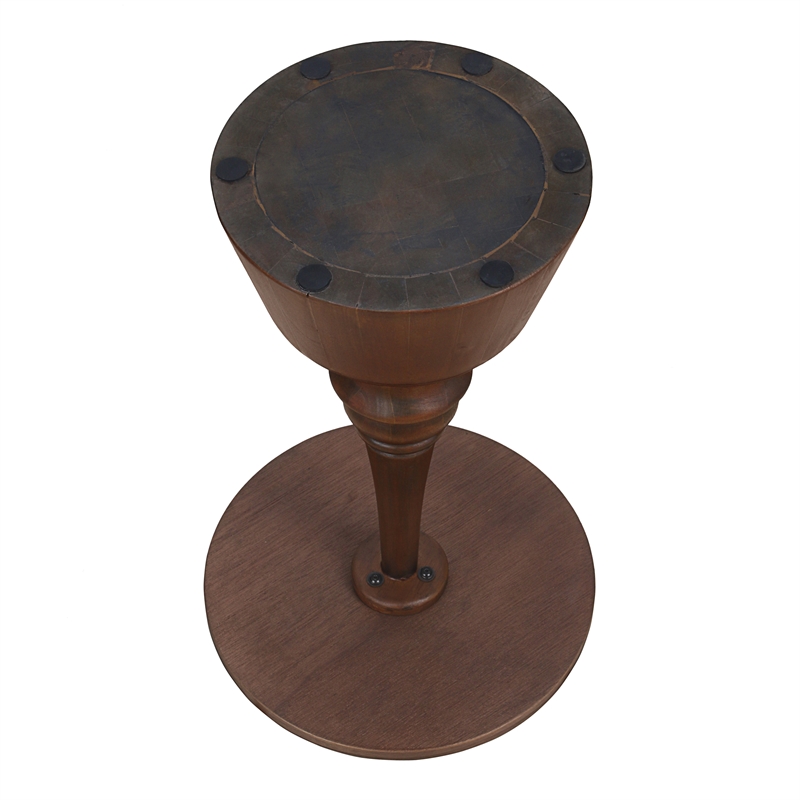 NPD Furniture Lumi Wood Accent Table in Walnut