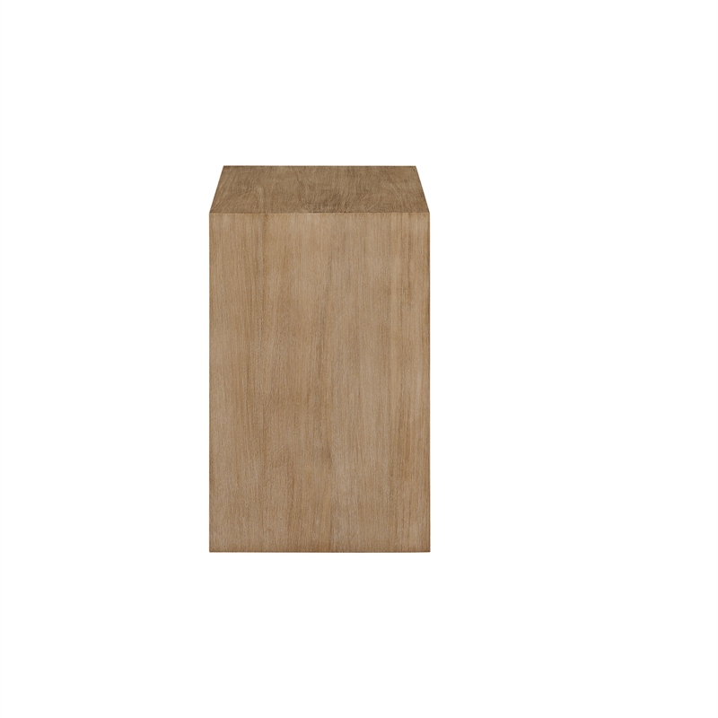 NPD Furniture Zerano Wood Accent Table in Brushed Smoke