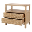NPD Furniture Terrena 2in Wood Drawer Accent Table in Brushed Sand