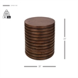 NPD Furniture Corvin Wood Accent Table in Walnut
