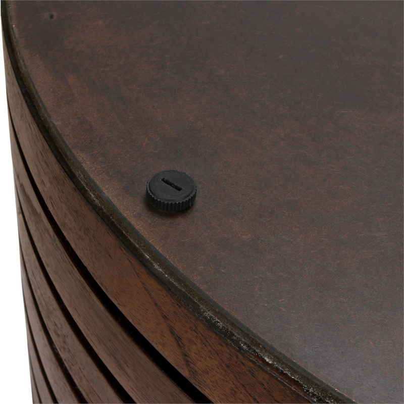 NPD Furniture Corvin Wood Coffee Table in Walnut