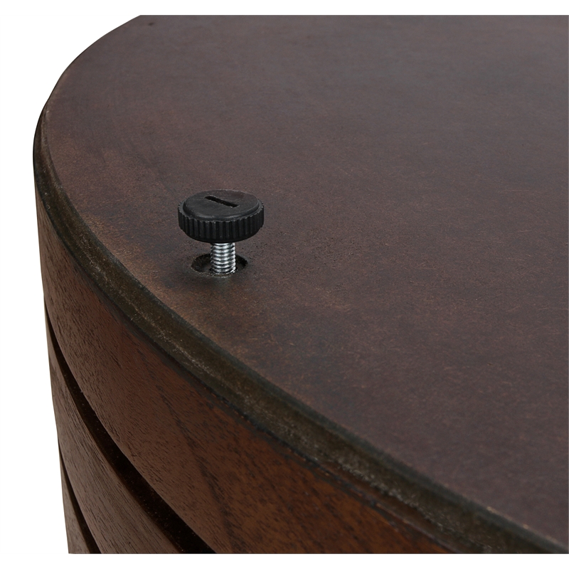 NPD Furniture Corvin Wood Coffee Table in Walnut