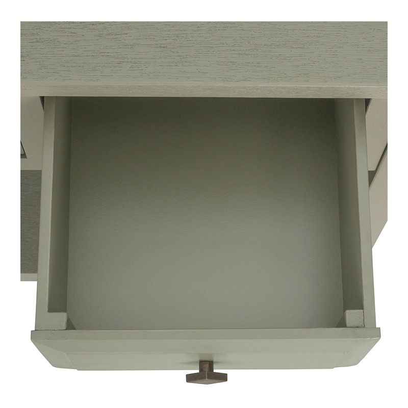 NPD Furniture Wexford 3in Wood Drawer Console Table in Sage Green