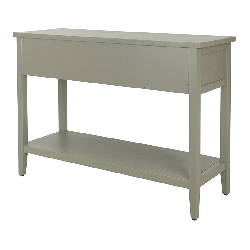 NPD Furniture Wexford 3in Wood Drawer Console Table in Sage Green