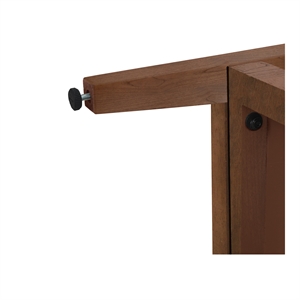 NPD Furniture Wexford 3in Wood Drawer Console Table in Walnut