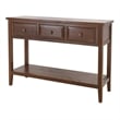 NPD Furniture Wexford 3in Wood Drawer Console Table in Walnut