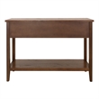 NPD Furniture Wexford 3in Wood Drawer Console Table in Walnut