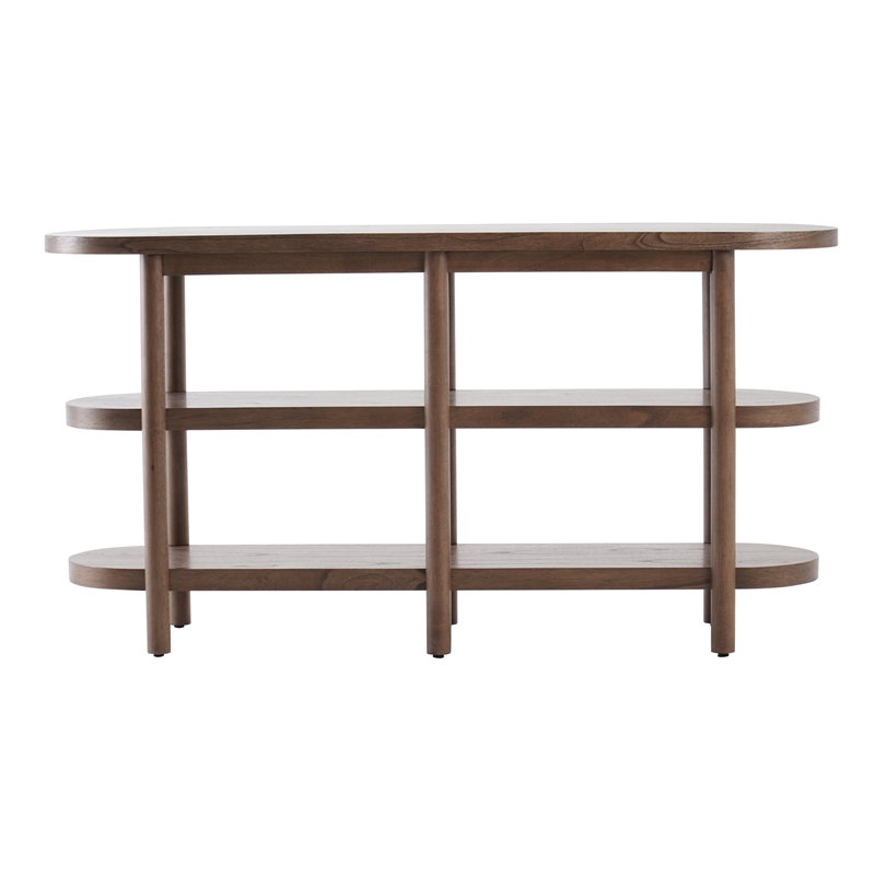 NPD Furniture Lester Wood Console Table in Walnut