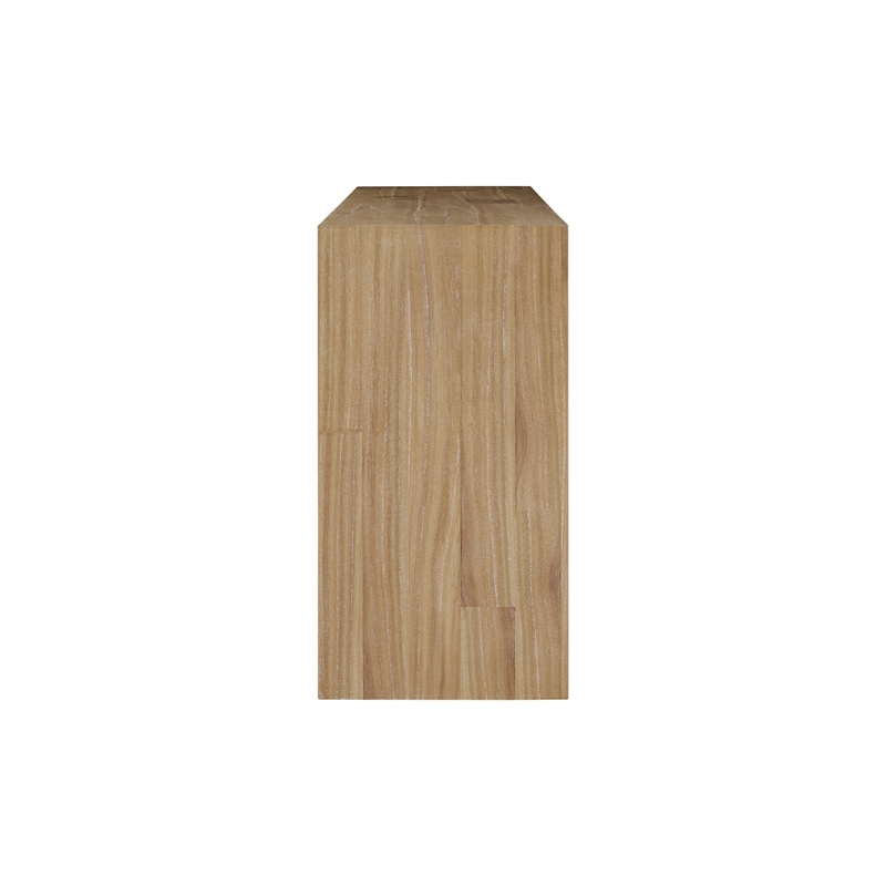 NPD Furniture - Kingston Herringbone 4-Door Sideboard - Light Natural Wood