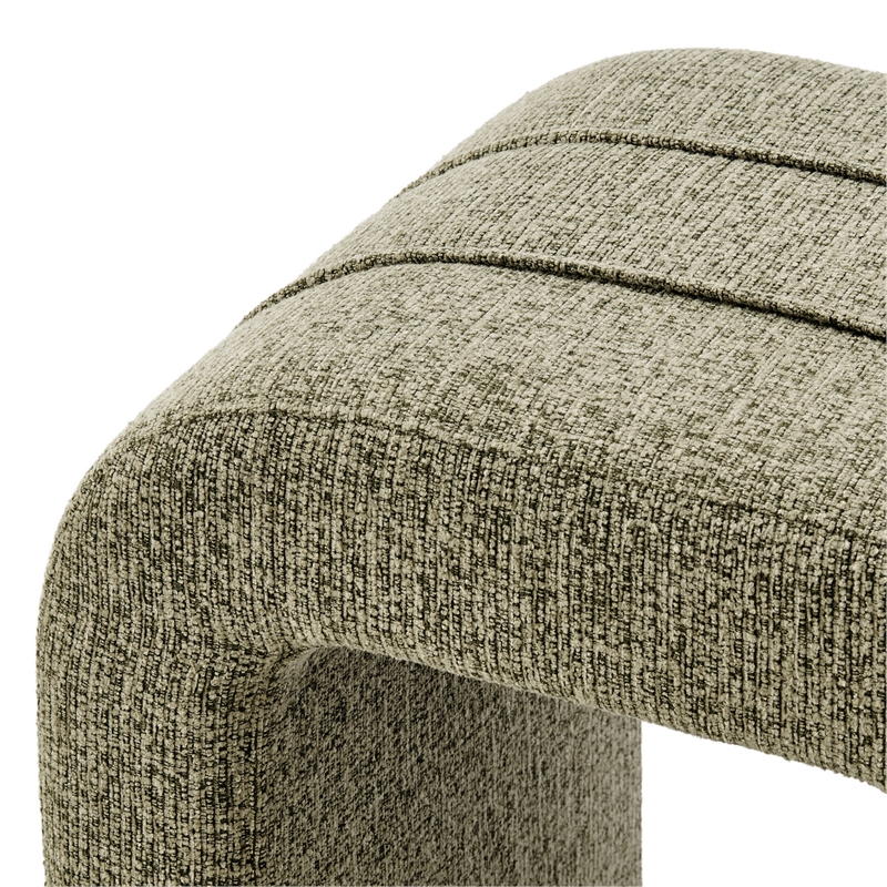 NPD Furniture - Rivo Ottoman - Nara Olive Chenille - Engineered Wood