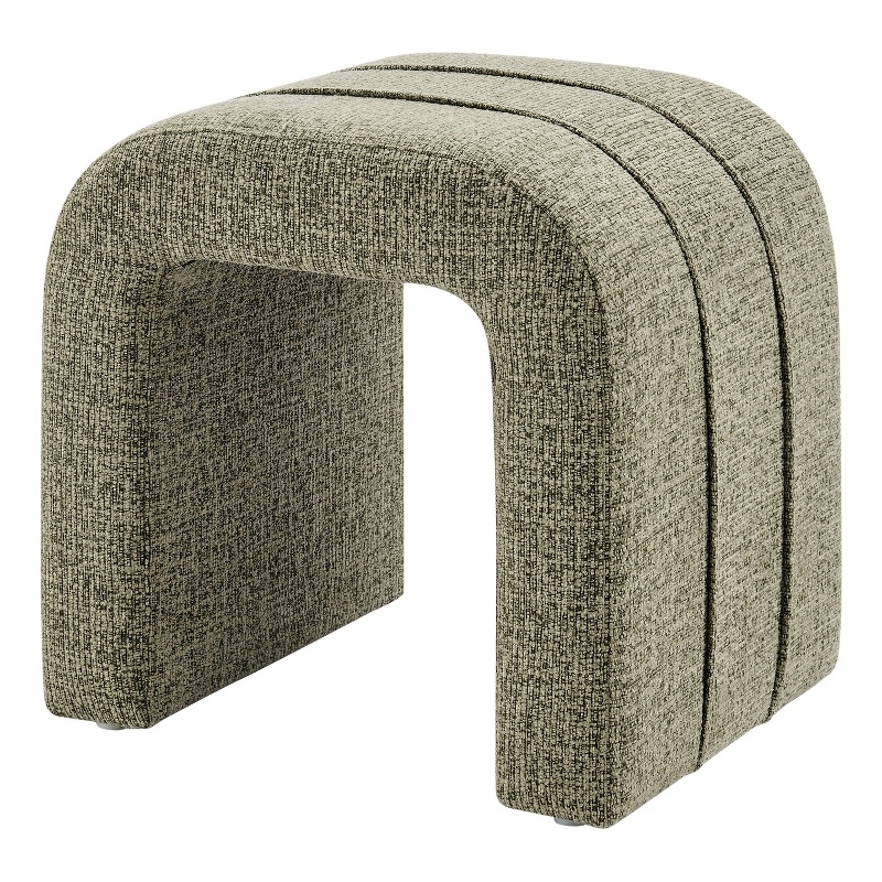 NPD Furniture - Rivo Ottoman - Nara Olive Chenille - Engineered Wood