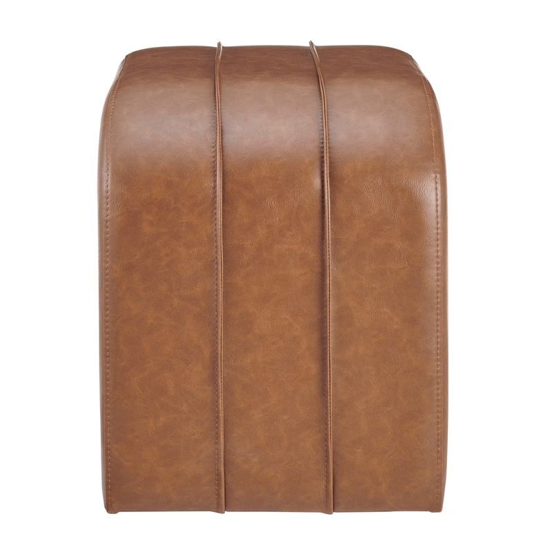 NPD Furniture - Rivo Ottoman - Vintage NaturalFaux Leather - Engineered Wood