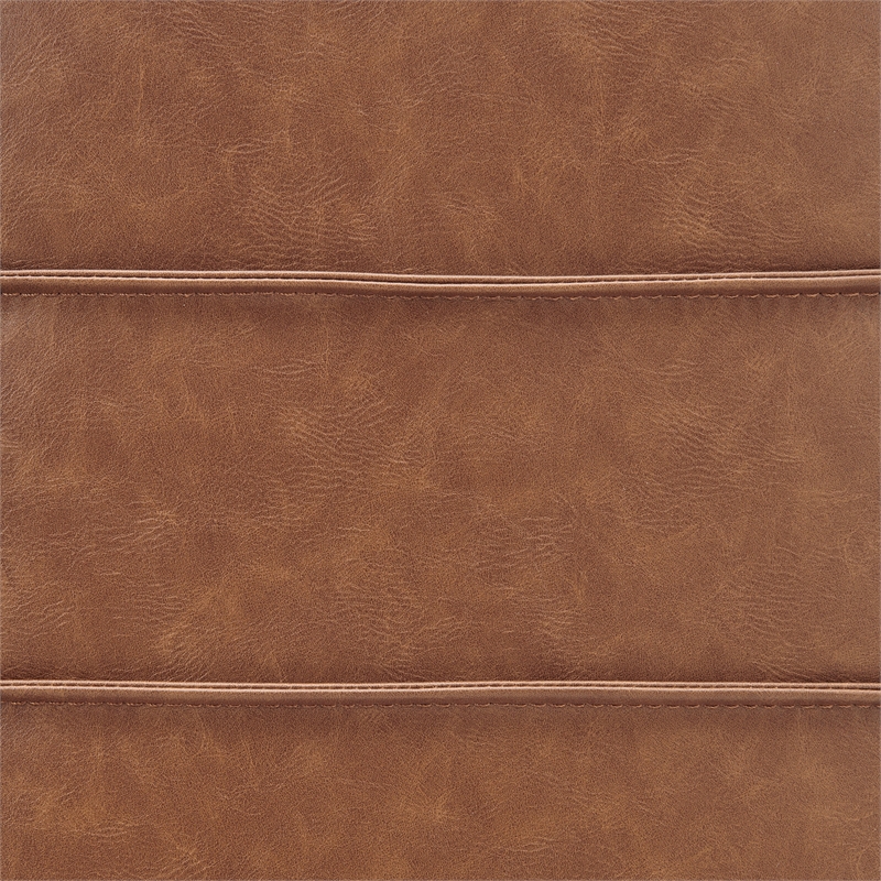 NPD Furniture - Rivo Ottoman - Vintage NaturalFaux Leather - Engineered Wood