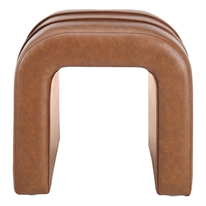 NPD Furniture - Rivo Ottoman - Vintage NaturalFaux Leather - Engineered Wood