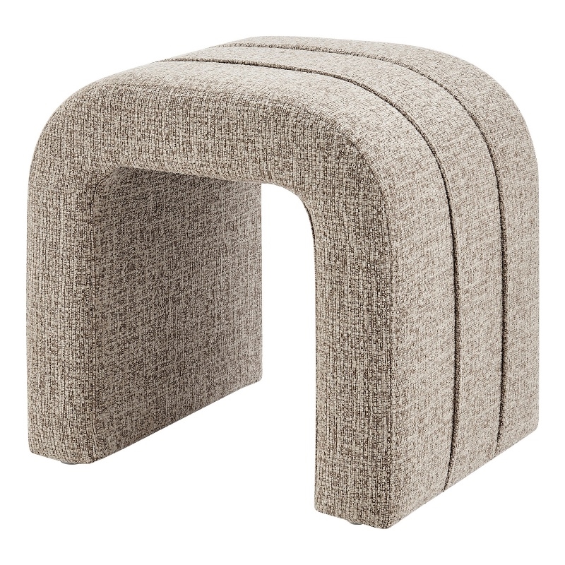 NPD Furniture - Rivo Ottoman - Nara Sand Chenille - Engineered Wood