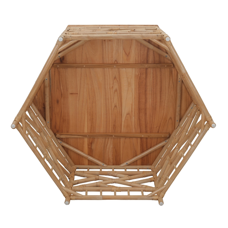 NPD Furniture - Kano Coffee Table - Natural Wheat Rattan Base - Coastal