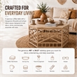 NPD Furniture - Kano Coffee Table - Natural Wheat Rattan Base - Coastal