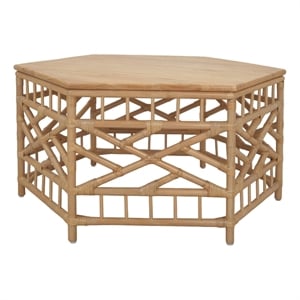 NPD Furniture - Kano Coffee Table - Natural Wheat Rattan Base - Coastal