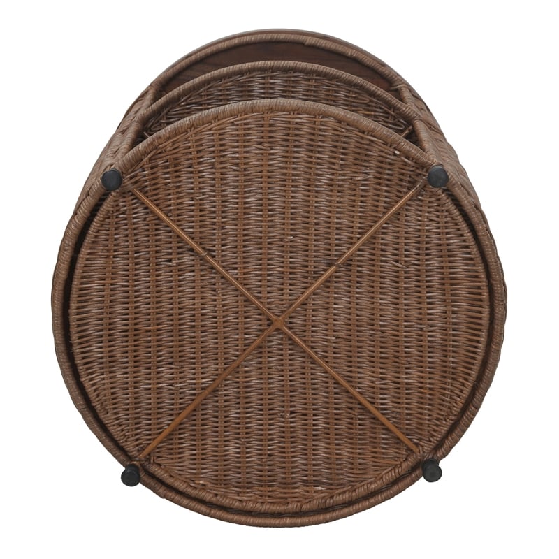 NPD Furniture - Zayn Accent Table - Cane Brown Rattan Base - Coastal