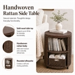 NPD Furniture - Zayn Accent Table - Cane Brown Rattan Base - Coastal