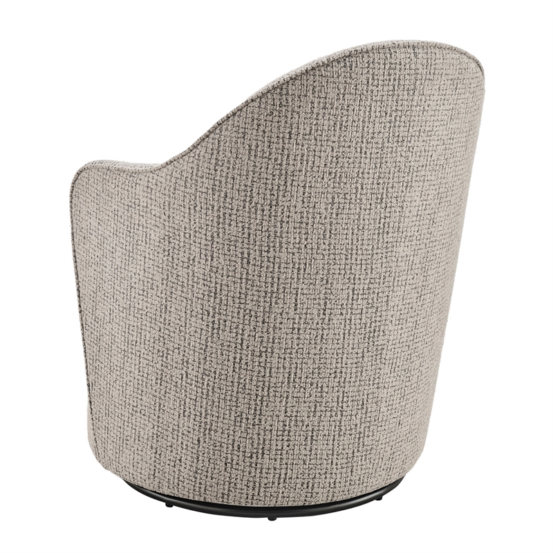 NPD Furniture - Zia Swivel Accent Chair - Mila Taupe - Engineered Wood