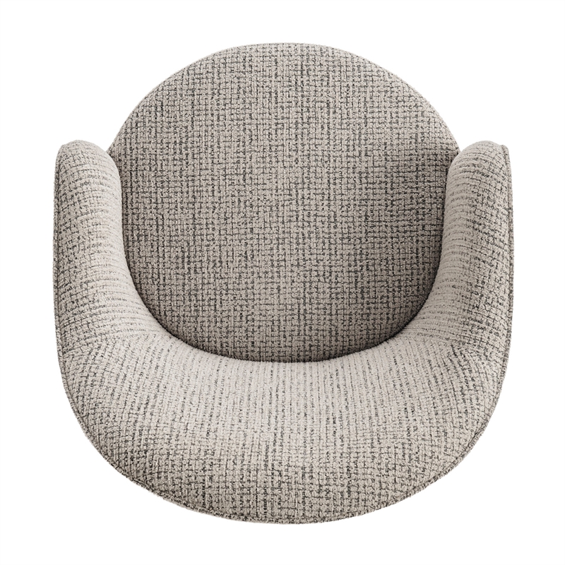 NPD Furniture - Zia Swivel Accent Chair - Mila Taupe - Engineered Wood