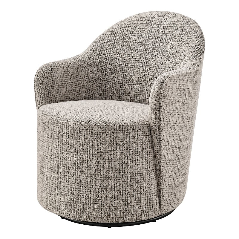 NPD Furniture - Zia Swivel Accent Chair - Mila Taupe - Engineered Wood