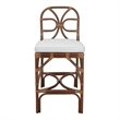 NPD Furniture - Eira Rattan Counter Stool - White - Cane Brown Rattan