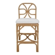 NPD Furniture - Eira Rattan Counter Stool - White - Natural Wheat Rattan