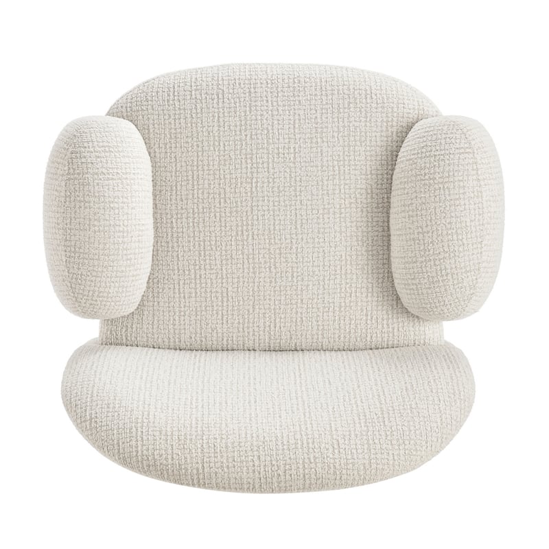 NPD Furniture - Virelle Accent Chair - Mila Ivory - Engineered Wood