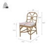 NPD Furniture - Eira Rattan Dining Side Chair - White - Natural Wheat Rattan