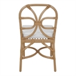 NPD Furniture - Eira Rattan Dining Side Chair - White - Natural Wheat Rattan