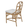 NPD Furniture - Eira Rattan Dining Side Chair - White - Natural Wheat Rattan
