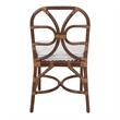 NPD Furniture - Eira Rattan Dining Side Chair - White - Cane Brown Rattan