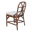 NPD Furniture - Eira Rattan Dining Side Chair - White - Cane Brown Rattan