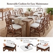 NPD Furniture - Eira Rattan Dining Side Chair - White - Cane Brown Rattan